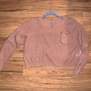 Cropped Charlotte Russe Sweater with chest pocket